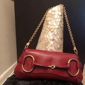 Authentic Gucci Leather Horsebit Clutch